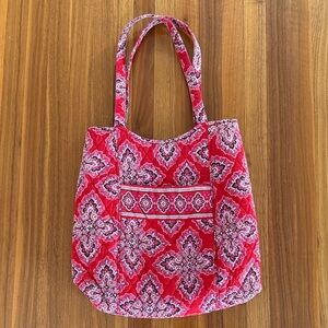 Vera Bradley Curvy Tote in the retired Frankly Scarlet patter